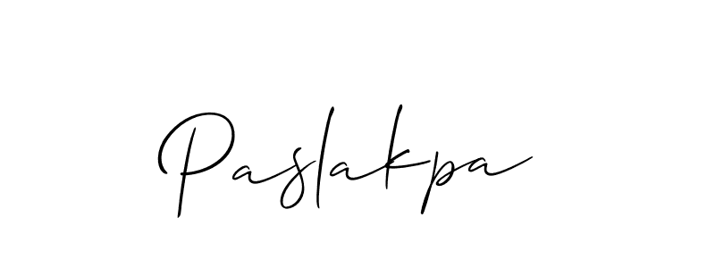 The best way (Allison_Script) to make a short signature is to pick only two or three words in your name. The name Paslakpa include a total of six letters. For converting this name. Paslakpa signature style 2 images and pictures png