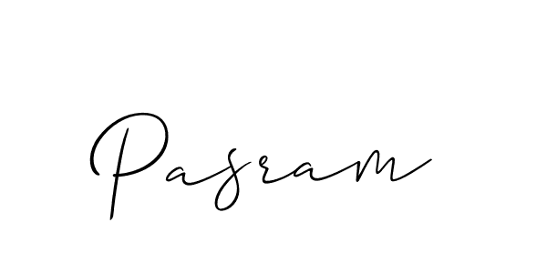 Design your own signature with our free online signature maker. With this signature software, you can create a handwritten (Allison_Script) signature for name Pasram. Pasram signature style 2 images and pictures png