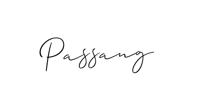 if you are searching for the best signature style for your name Passang. so please give up your signature search. here we have designed multiple signature styles  using Allison_Script. Passang signature style 2 images and pictures png