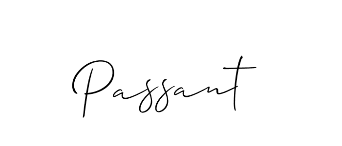 Passant stylish signature style. Best Handwritten Sign (Allison_Script) for my name. Handwritten Signature Collection Ideas for my name Passant. Passant signature style 2 images and pictures png