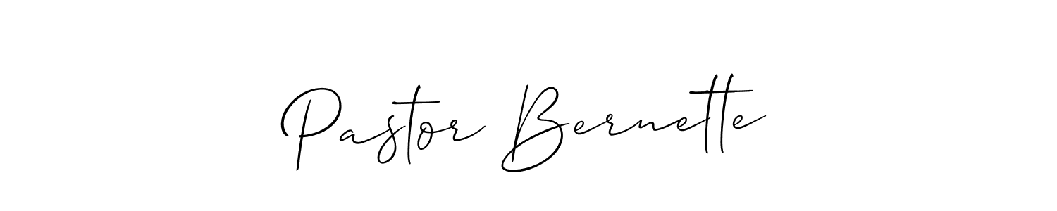 Use a signature maker to create a handwritten signature online. With this signature software, you can design (Allison_Script) your own signature for name Pastor Bernette. Pastor Bernette signature style 2 images and pictures png