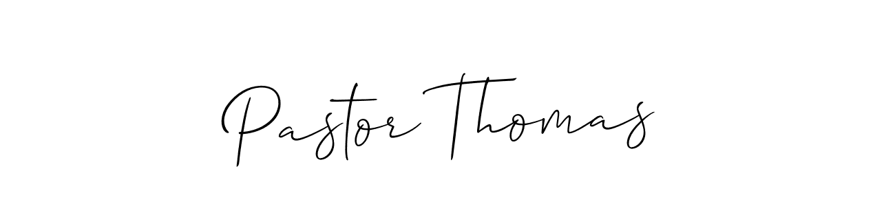 You should practise on your own different ways (Allison_Script) to write your name (Pastor Thomas) in signature. don't let someone else do it for you. Pastor Thomas signature style 2 images and pictures png