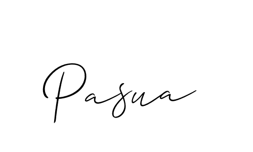 Make a beautiful signature design for name Pasua. With this signature (Allison_Script) style, you can create a handwritten signature for free. Pasua signature style 2 images and pictures png