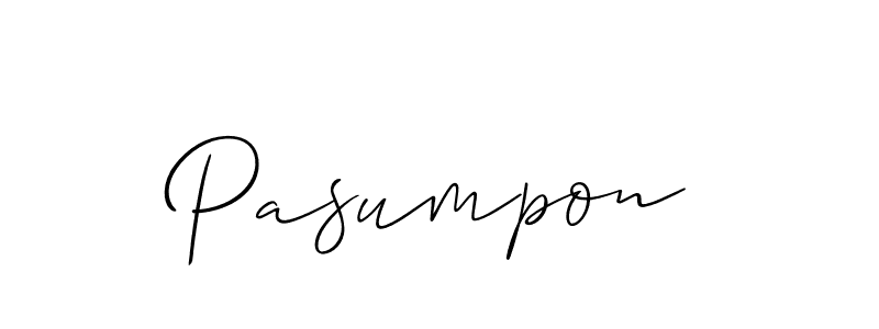 How to make Pasumpon signature? Allison_Script is a professional autograph style. Create handwritten signature for Pasumpon name. Pasumpon signature style 2 images and pictures png