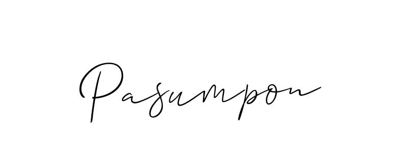 How to make Pasumpon name signature. Use Allison_Script style for creating short signs online. This is the latest handwritten sign. Pasumpon signature style 2 images and pictures png