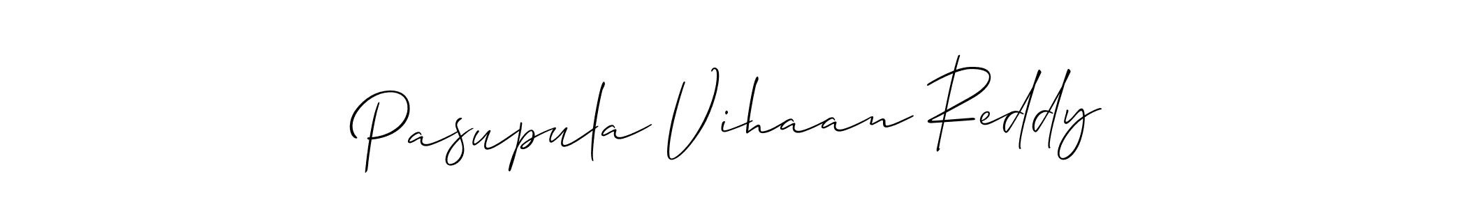 Also You can easily find your signature by using the search form. We will create Pasupula Vihaan Reddy name handwritten signature images for you free of cost using Allison_Script sign style. Pasupula Vihaan Reddy signature style 2 images and pictures png