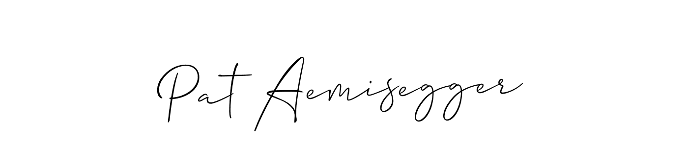 Design your own signature with our free online signature maker. With this signature software, you can create a handwritten (Allison_Script) signature for name Pat Aemisegger. Pat Aemisegger signature style 2 images and pictures png