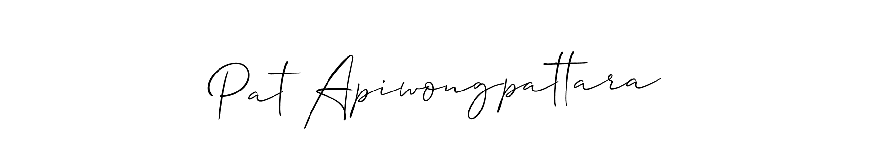 How to Draw Pat Apiwongpattara signature style? Allison_Script is a latest design signature styles for name Pat Apiwongpattara. Pat Apiwongpattara signature style 2 images and pictures png