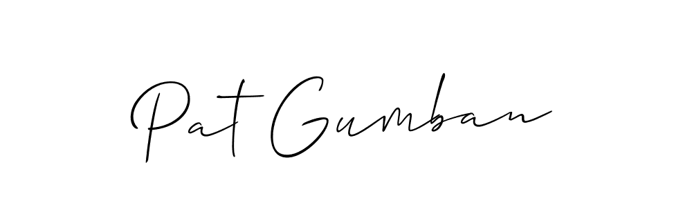 Use a signature maker to create a handwritten signature online. With this signature software, you can design (Allison_Script) your own signature for name Pat Gumban. Pat Gumban signature style 2 images and pictures png