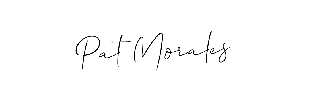 Also we have Pat Morales name is the best signature style. Create professional handwritten signature collection using Allison_Script autograph style. Pat Morales signature style 2 images and pictures png