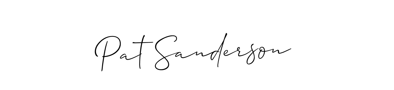 Pat Sanderson stylish signature style. Best Handwritten Sign (Allison_Script) for my name. Handwritten Signature Collection Ideas for my name Pat Sanderson. Pat Sanderson signature style 2 images and pictures png