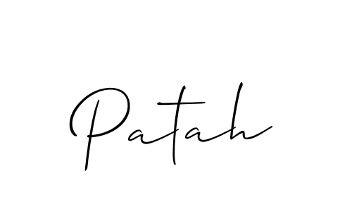 if you are searching for the best signature style for your name Patah. so please give up your signature search. here we have designed multiple signature styles  using Allison_Script. Patah signature style 2 images and pictures png