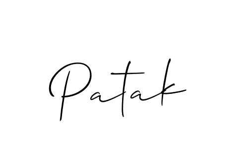 It looks lik you need a new signature style for name Patak. Design unique handwritten (Allison_Script) signature with our free signature maker in just a few clicks. Patak signature style 2 images and pictures png