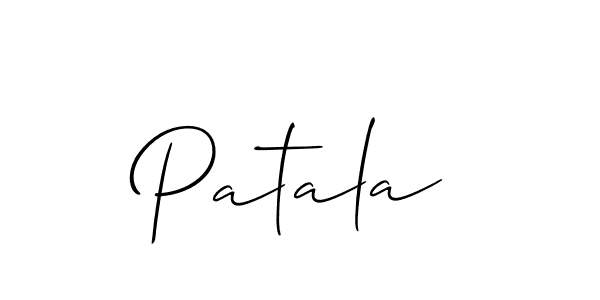 Create a beautiful signature design for name Patala. With this signature (Allison_Script) fonts, you can make a handwritten signature for free. Patala signature style 2 images and pictures png