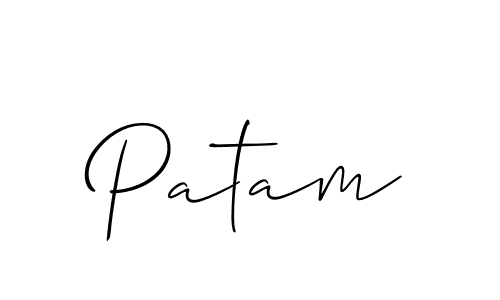 How to make Patam signature? Allison_Script is a professional autograph style. Create handwritten signature for Patam name. Patam signature style 2 images and pictures png