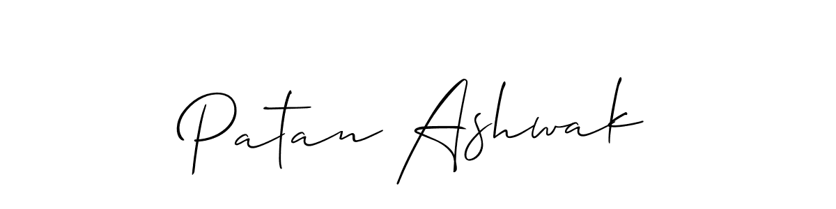 Design your own signature with our free online signature maker. With this signature software, you can create a handwritten (Allison_Script) signature for name Patan Ashwak. Patan Ashwak signature style 2 images and pictures png