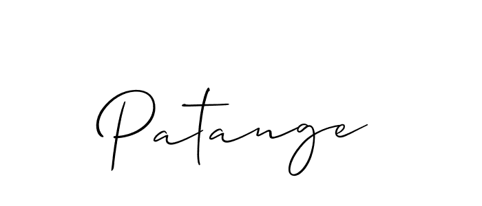 Use a signature maker to create a handwritten signature online. With this signature software, you can design (Allison_Script) your own signature for name Patange. Patange signature style 2 images and pictures png