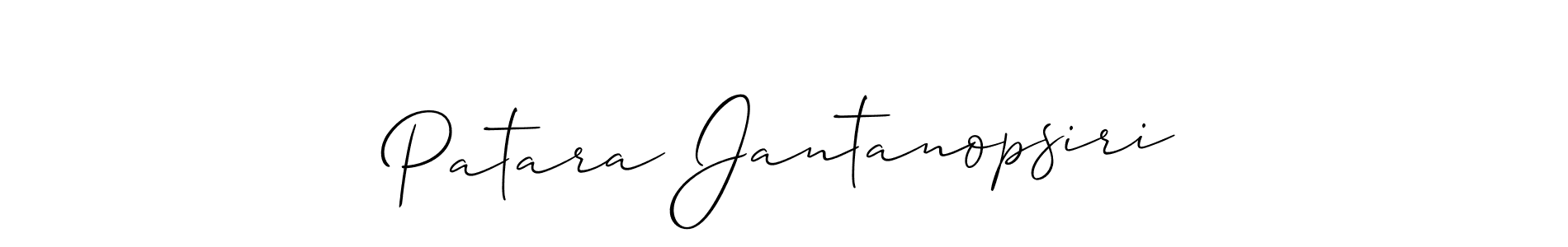 Allison_Script is a professional signature style that is perfect for those who want to add a touch of class to their signature. It is also a great choice for those who want to make their signature more unique. Get Patara Jantanopsiri name to fancy signature for free. Patara Jantanopsiri signature style 2 images and pictures png