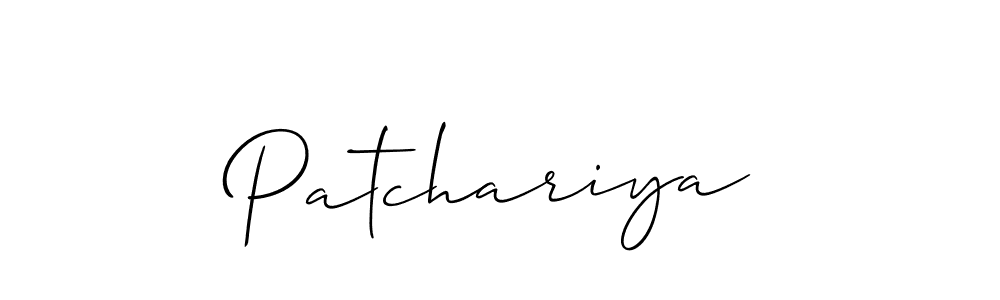 Make a beautiful signature design for name Patchariya. With this signature (Allison_Script) style, you can create a handwritten signature for free. Patchariya signature style 2 images and pictures png