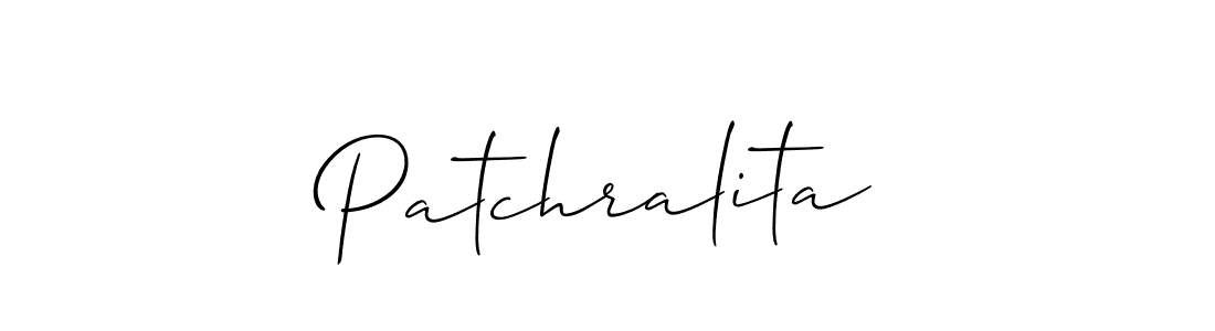 Check out images of Autograph of Patchralita name. Actor Patchralita Signature Style. Allison_Script is a professional sign style online. Patchralita signature style 2 images and pictures png