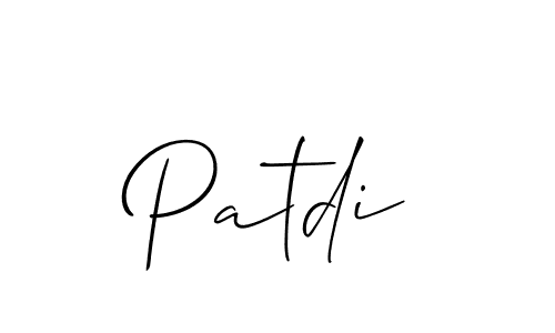 Make a beautiful signature design for name Patdi. With this signature (Allison_Script) style, you can create a handwritten signature for free. Patdi signature style 2 images and pictures png