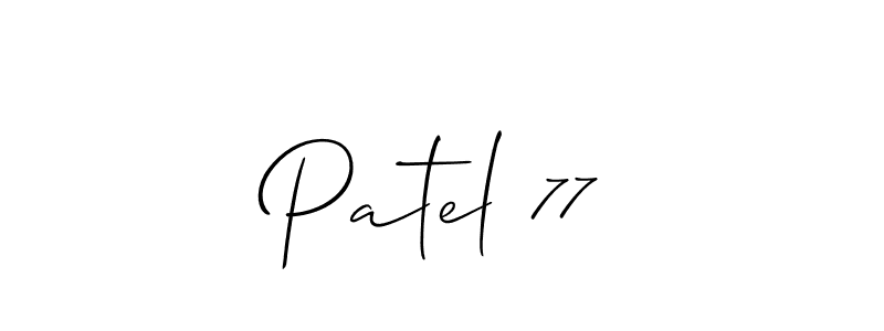 Also we have Patel 77 name is the best signature style. Create professional handwritten signature collection using Allison_Script autograph style. Patel 77 signature style 2 images and pictures png