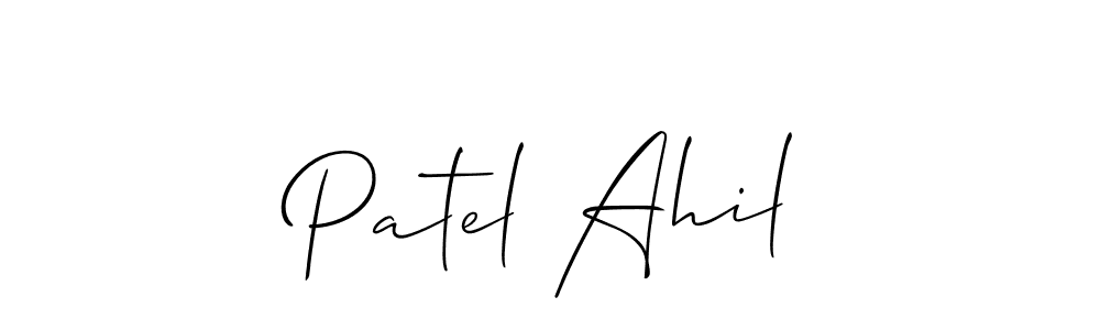 Also we have Patel Ahil name is the best signature style. Create professional handwritten signature collection using Allison_Script autograph style. Patel Ahil signature style 2 images and pictures png