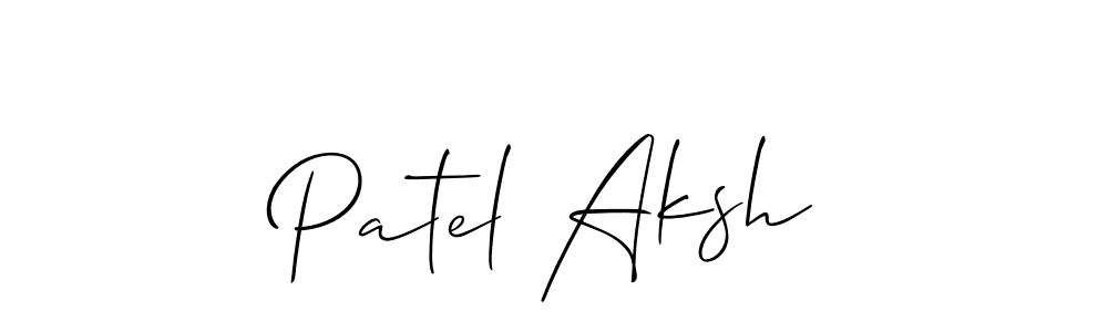 Also we have Patel Aksh name is the best signature style. Create professional handwritten signature collection using Allison_Script autograph style. Patel Aksh signature style 2 images and pictures png