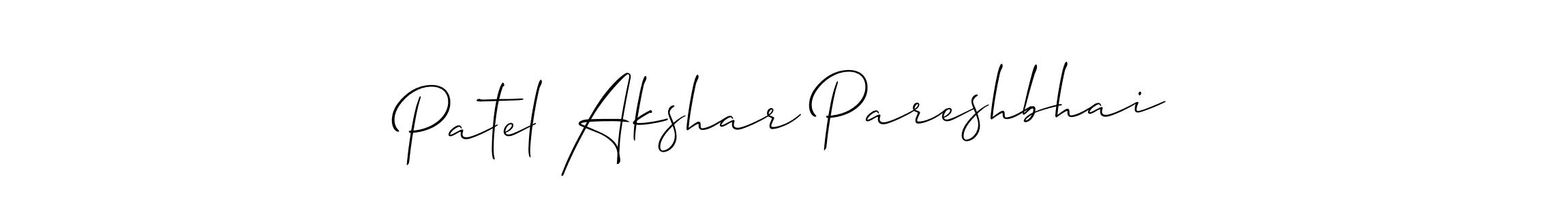 The best way (Allison_Script) to make a short signature is to pick only two or three words in your name. The name Patel Akshar Pareshbhai include a total of six letters. For converting this name. Patel Akshar Pareshbhai signature style 2 images and pictures png