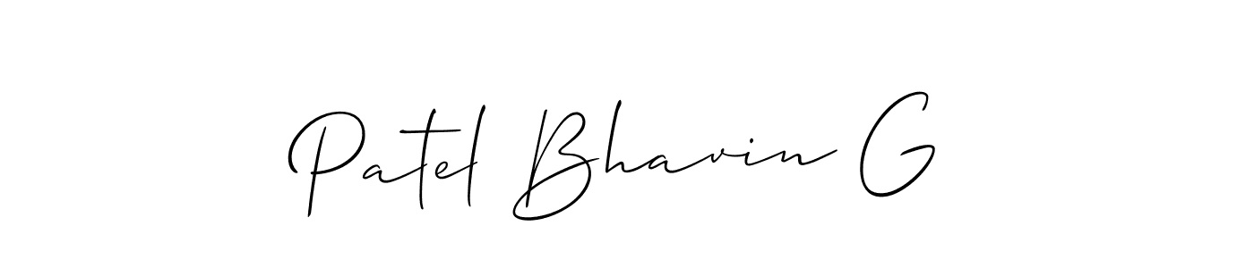 Design your own signature with our free online signature maker. With this signature software, you can create a handwritten (Allison_Script) signature for name Patel Bhavin G. Patel Bhavin G signature style 2 images and pictures png