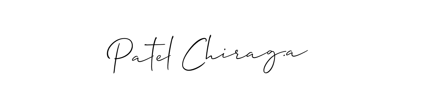 Patel Chirag.a stylish signature style. Best Handwritten Sign (Allison_Script) for my name. Handwritten Signature Collection Ideas for my name Patel Chirag.a. Patel Chirag.a signature style 2 images and pictures png