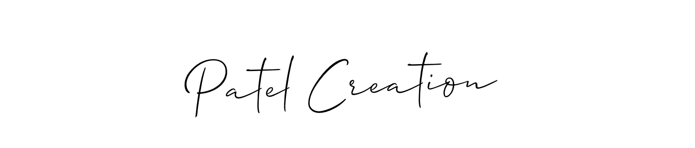 How to make Patel Creation name signature. Use Allison_Script style for creating short signs online. This is the latest handwritten sign. Patel Creation signature style 2 images and pictures png