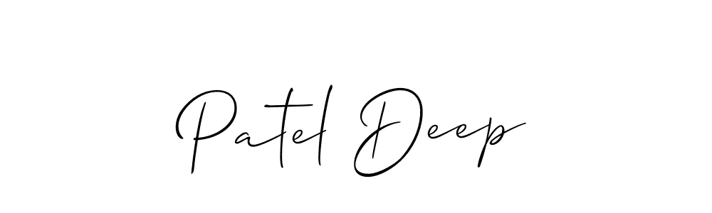 How to Draw Patel Deep signature style? Allison_Script is a latest design signature styles for name Patel Deep. Patel Deep signature style 2 images and pictures png