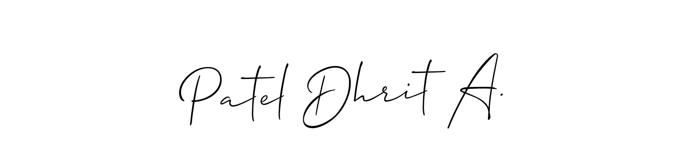 You can use this online signature creator to create a handwritten signature for the name Patel Dhrit A.. This is the best online autograph maker. Patel Dhrit A. signature style 2 images and pictures png