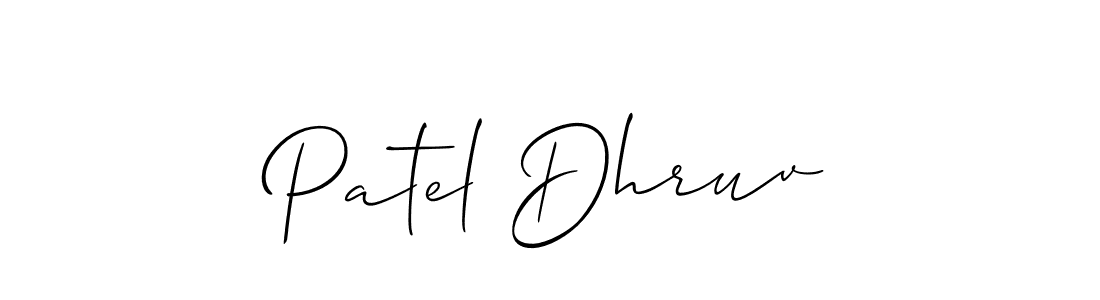 How to Draw Patel Dhruv signature style? Allison_Script is a latest design signature styles for name Patel Dhruv. Patel Dhruv signature style 2 images and pictures png