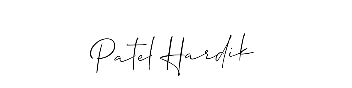 It looks lik you need a new signature style for name Patel Hardik. Design unique handwritten (Allison_Script) signature with our free signature maker in just a few clicks. Patel Hardik signature style 2 images and pictures png