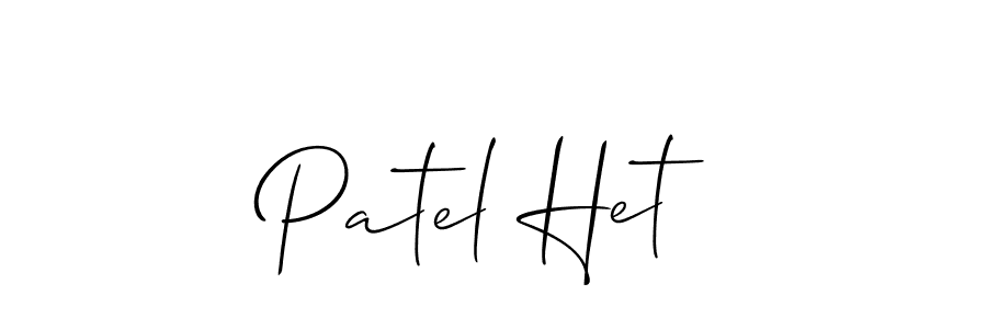 How to make Patel Het signature? Allison_Script is a professional autograph style. Create handwritten signature for Patel Het name. Patel Het signature style 2 images and pictures png
