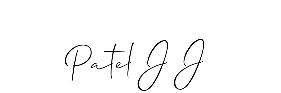 Use a signature maker to create a handwritten signature online. With this signature software, you can design (Allison_Script) your own signature for name Patel J J. Patel J J signature style 2 images and pictures png