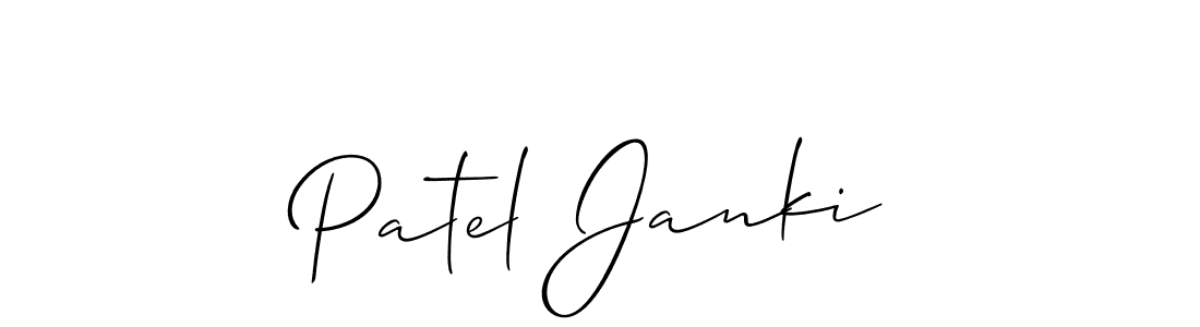 Similarly Allison_Script is the best handwritten signature design. Signature creator online .You can use it as an online autograph creator for name Patel Janki. Patel Janki signature style 2 images and pictures png