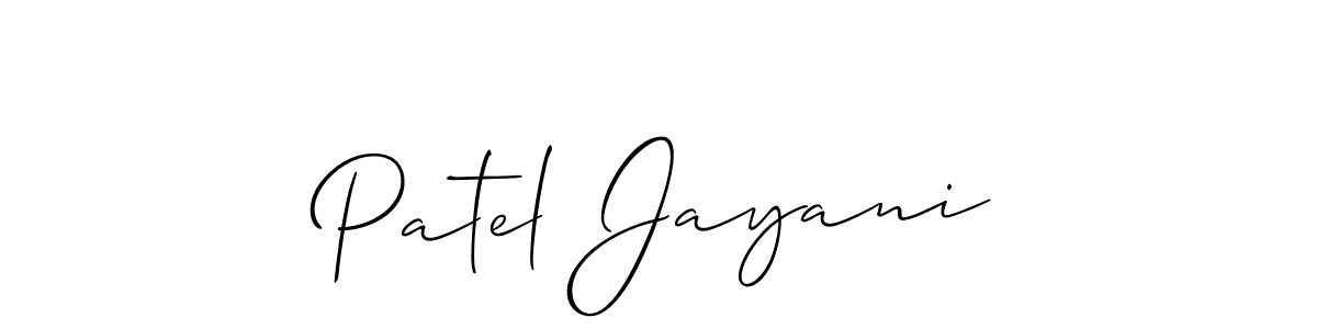 if you are searching for the best signature style for your name Patel Jayani. so please give up your signature search. here we have designed multiple signature styles  using Allison_Script. Patel Jayani signature style 2 images and pictures png