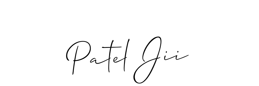 Similarly Allison_Script is the best handwritten signature design. Signature creator online .You can use it as an online autograph creator for name Patel Jii. Patel Jii signature style 2 images and pictures png