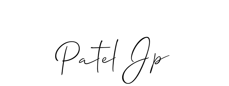Patel Jp stylish signature style. Best Handwritten Sign (Allison_Script) for my name. Handwritten Signature Collection Ideas for my name Patel Jp. Patel Jp signature style 2 images and pictures png