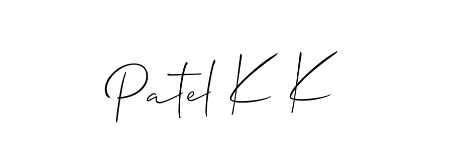 Patel K K stylish signature style. Best Handwritten Sign (Allison_Script) for my name. Handwritten Signature Collection Ideas for my name Patel K K. Patel K K signature style 2 images and pictures png