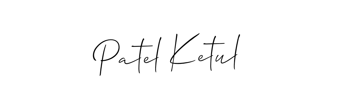 Design your own signature with our free online signature maker. With this signature software, you can create a handwritten (Allison_Script) signature for name Patel Ketul. Patel Ketul signature style 2 images and pictures png