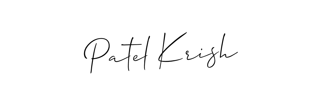 Create a beautiful signature design for name Patel Krish. With this signature (Allison_Script) fonts, you can make a handwritten signature for free. Patel Krish signature style 2 images and pictures png