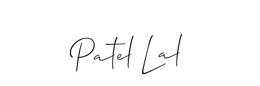 How to make Patel Lal name signature. Use Allison_Script style for creating short signs online. This is the latest handwritten sign. Patel Lal signature style 2 images and pictures png