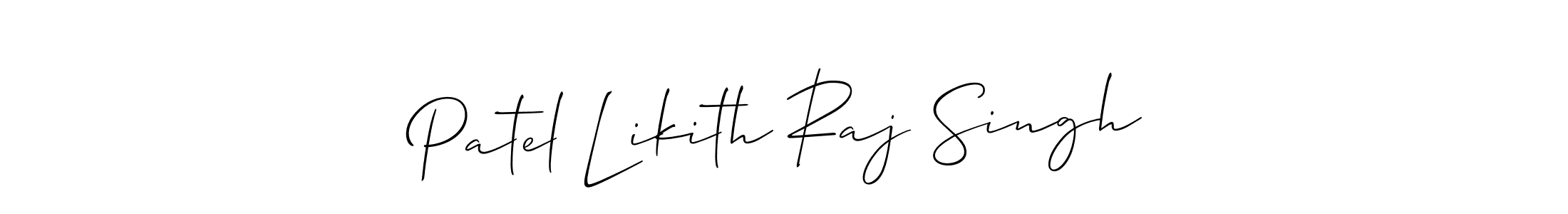 Create a beautiful signature design for name Patel Likith Raj Singh. With this signature (Allison_Script) fonts, you can make a handwritten signature for free. Patel Likith Raj Singh signature style 2 images and pictures png