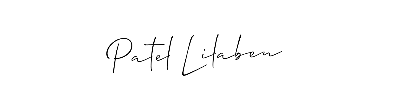 Design your own signature with our free online signature maker. With this signature software, you can create a handwritten (Allison_Script) signature for name Patel Lilaben. Patel Lilaben signature style 2 images and pictures png