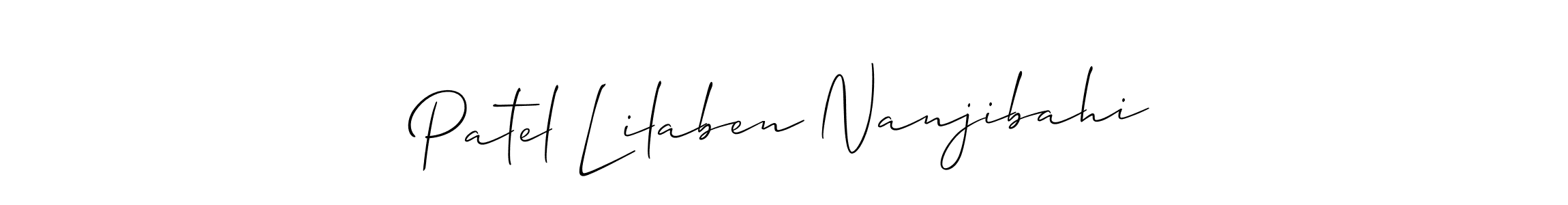 How to make Patel Lilaben Nanjibahi signature? Allison_Script is a professional autograph style. Create handwritten signature for Patel Lilaben Nanjibahi name. Patel Lilaben Nanjibahi signature style 2 images and pictures png