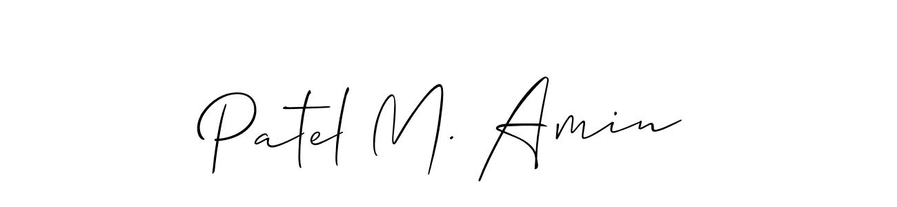 Also You can easily find your signature by using the search form. We will create Patel M. Amin name handwritten signature images for you free of cost using Allison_Script sign style. Patel M. Amin signature style 2 images and pictures png